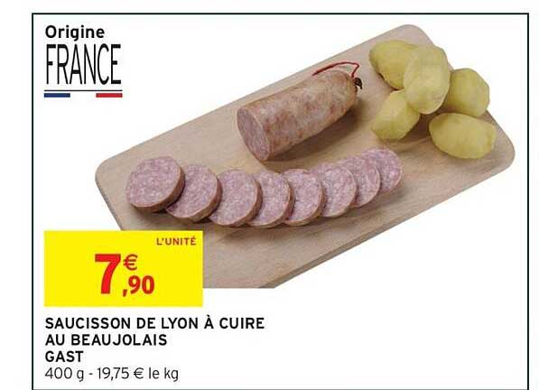 SAUCISSON DE LYON À CUISINER AU BEAUJOLAIS GAST