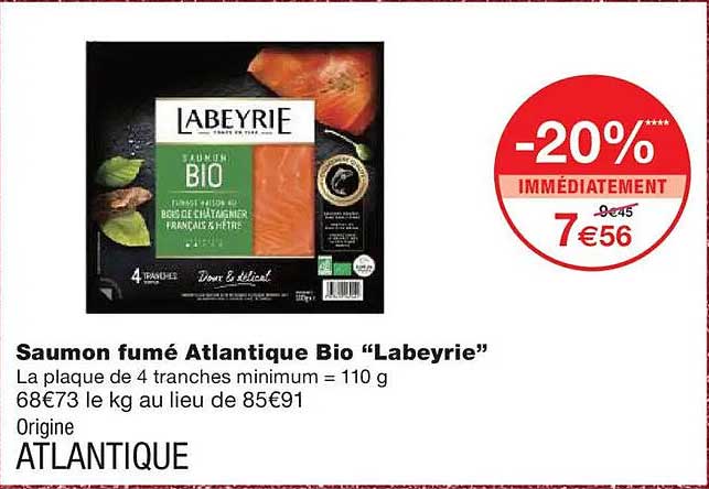 Saumon fumé Atlantique Bio “Labeyrie”
