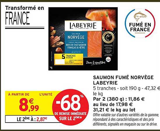 SAUMON FUMÉ NORVÈGE LABEYRIE
