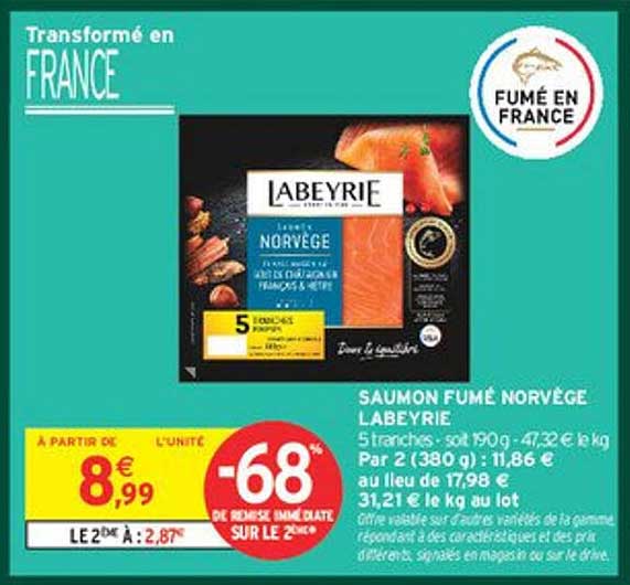 SAUMON FUMÉ NORVÈGE LABEYRIE