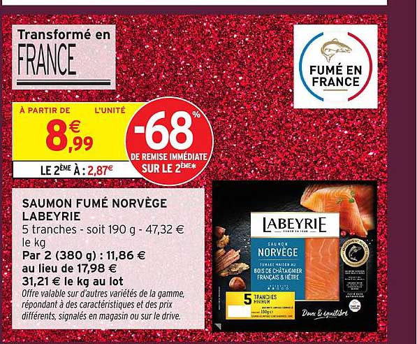 SAUMON FUMÉ NORVÈGE LABEYRIE