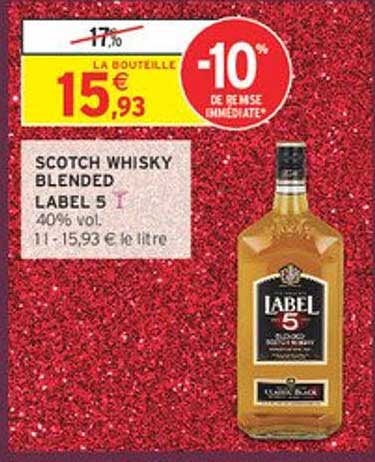 SCOTCH WHISKY BLENDED LABEL 5