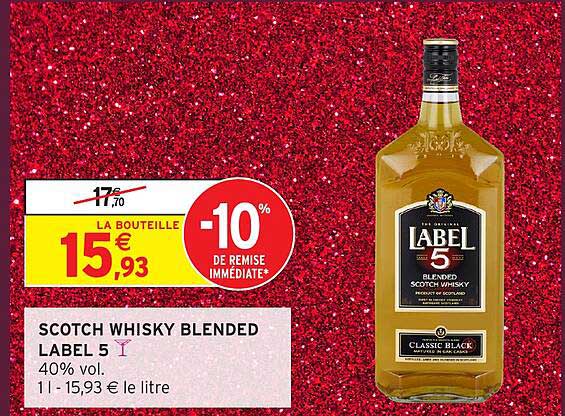 SCOTCH WHISKY BLENDED LABEL 5