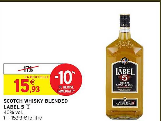 SCOTCH WHISKY BLENDED LABEL 5