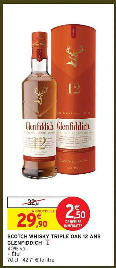 SCOTCH WHISKY TRIPLE OAK 12 ANS GLENFIDDICH