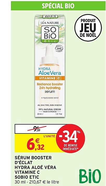 SÉRUM BOOSTER D'ÉCLAT HYDRA ALOE VÉRA VITAMINE C