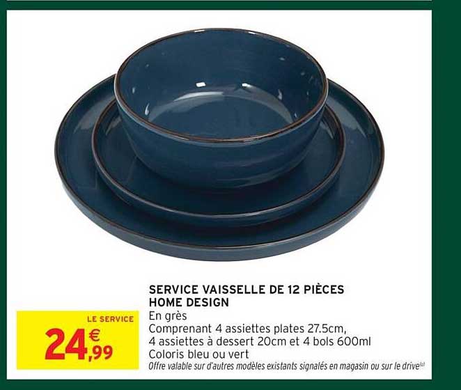 SERVICE VAISSELLE DE 12 PIÈCES HOME DESIGN