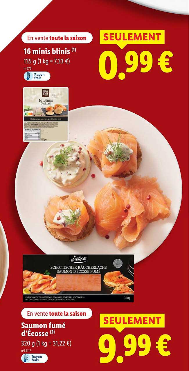 SEULEMENT 0.99 € - 16 minis blinis