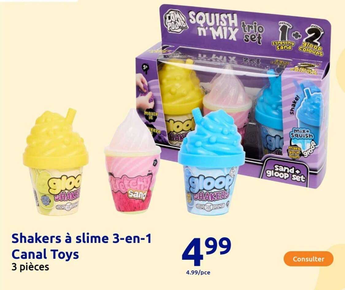 Shakers à slime 3-en-1 Canal Toys