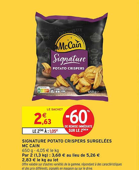 SIGNATURE POTATO CRISPIERS SURGELÉES MC CAIN
