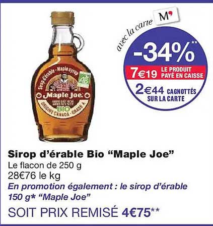 Sirop d’érable Bio "Maple Joe"