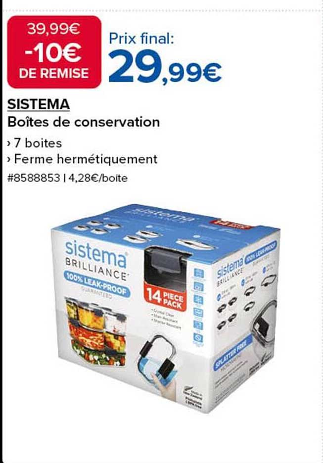 SISTEMA Boîtes de conservation