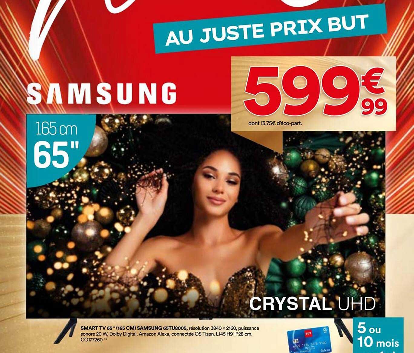 SMART TV 65" (165 CM) SAMSUNG 65TU8005, CRYSTAL UHD