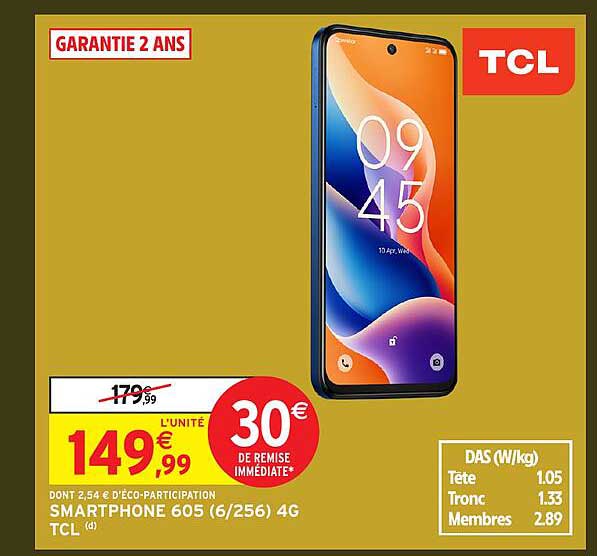 SMARTPHONE 605 (6/256) 4G TCL