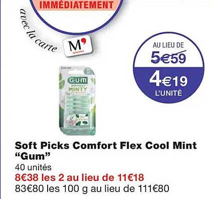Soft Picks Comfort Flex Cool Mint "Gum"