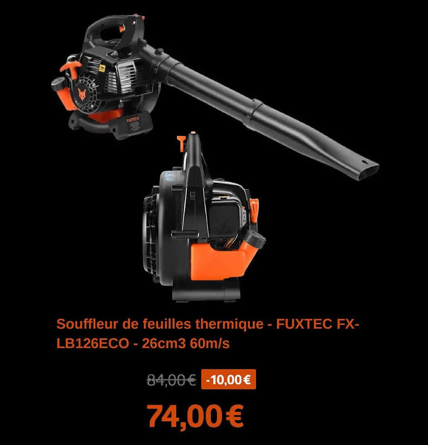 Souffleur de feuilles thermique - FUXTEC FX-LB126ECO - 26cm3 60m/s