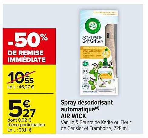 Spray désodorisant automatique(d) AIR WICK