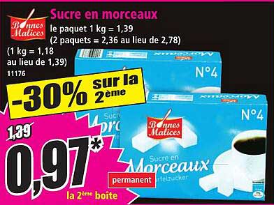 Sucre en morceaux