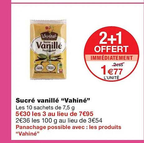 Sucré vanillé “Vahiné”