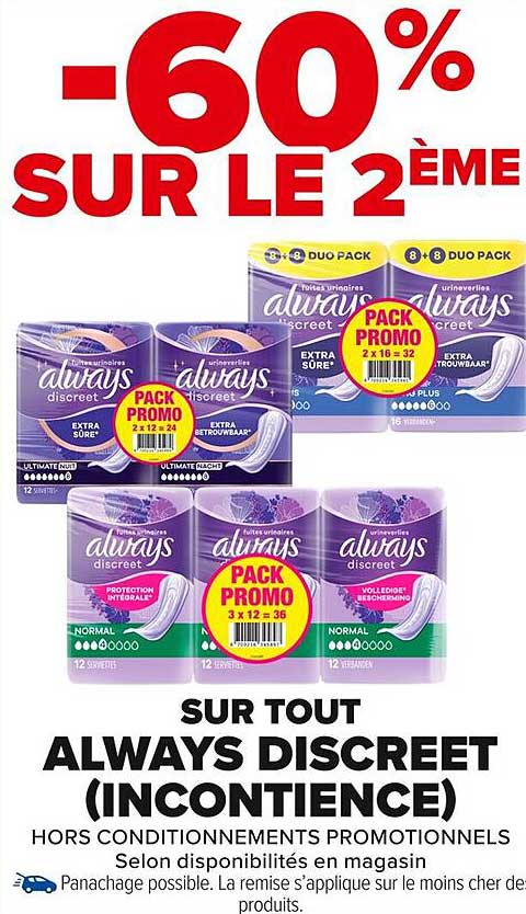 SUR TOUT ALWAYS DISCREET (INCONTINENCE)