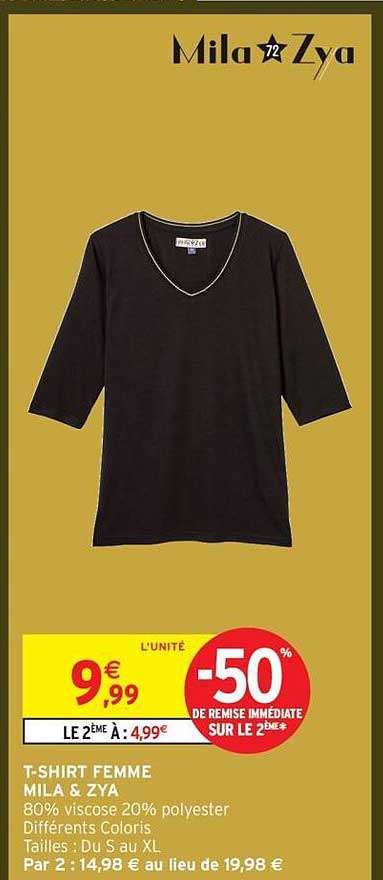 T-SHIRT FEMME MILA & ZYA