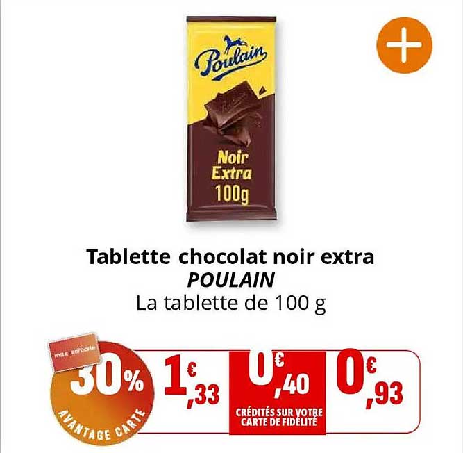 Tablette chocolat noir extra POULAIN