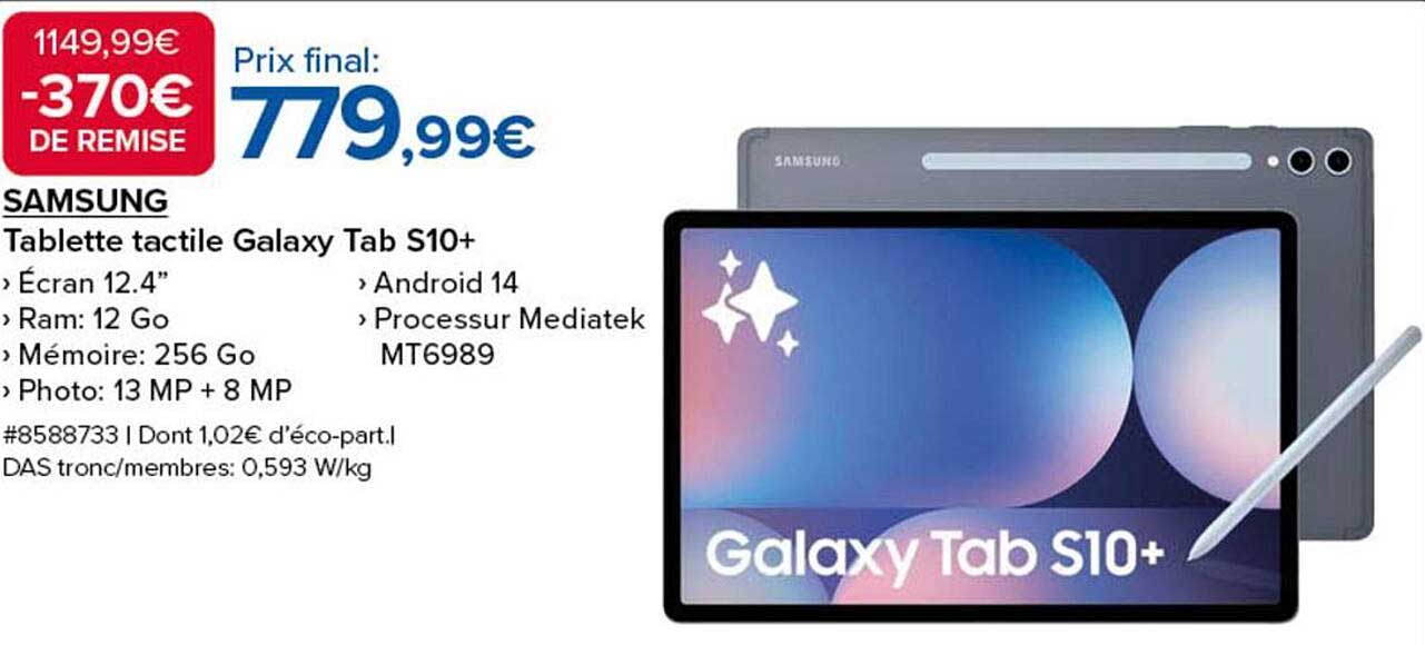 Tablette tactile Galaxy Tab S10+