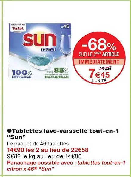 Tablettes lave-vaisselle tout-en-1 “Sun”