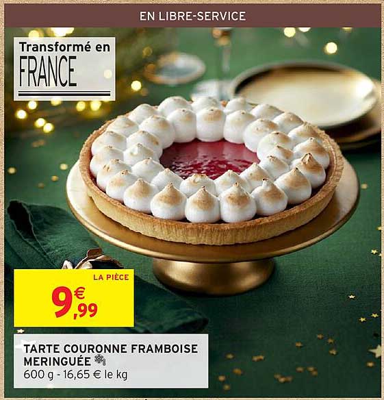 TARTE COURONNE FRAMBOISE MERINGUÉE