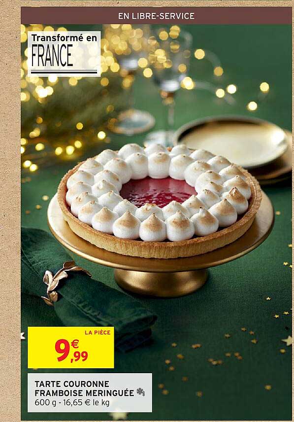 TARTE COURONNE FRAMBOISE MERINGUÉE
