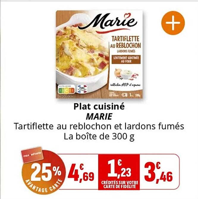 Tartiflette au reblochon et lardons fumés