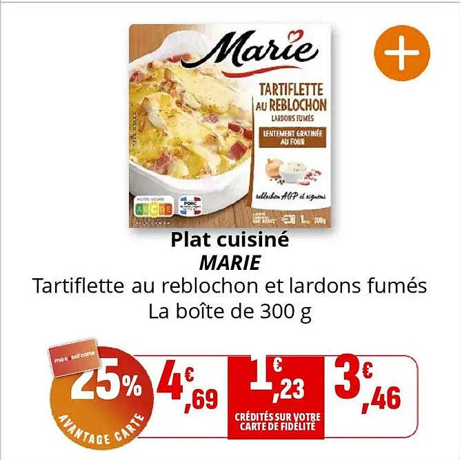 Tartiflette au reblochon et lardons fumés