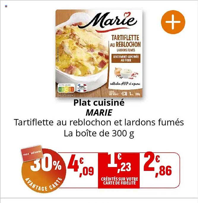 Tartiflette au reblochon et lardons fumés