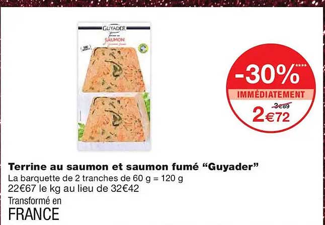 Terrine au saumon et saumon fumé “Guyader”
