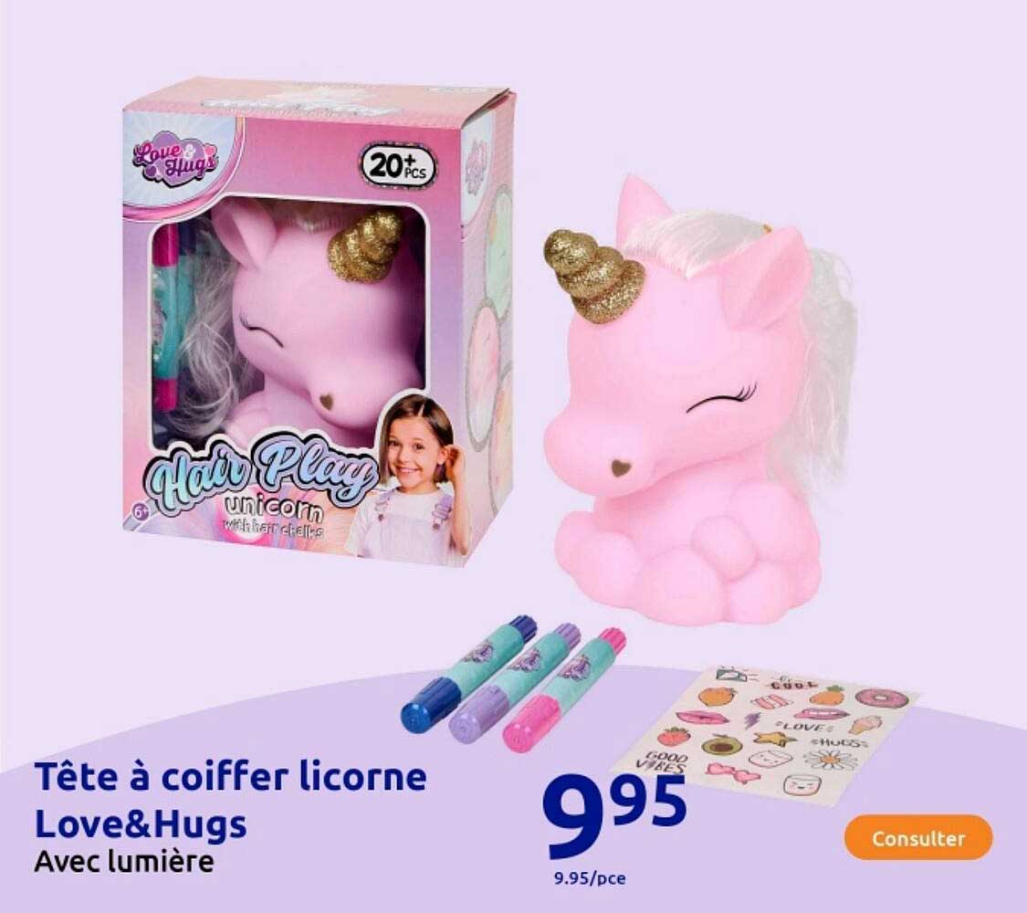 Tête à coiffer licorne Love&Hugs