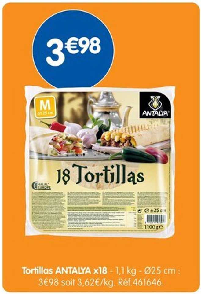Tortillas ANTALYA x18