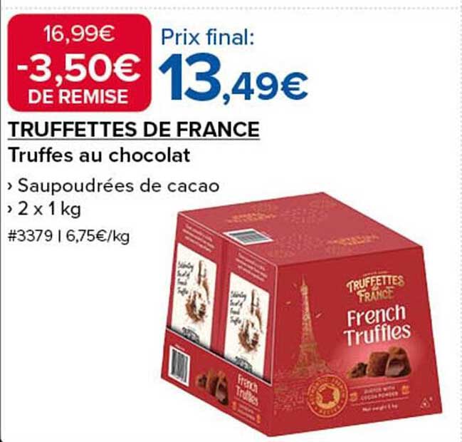 TRUFFETTES DE FRANCE Truffes au chocolat