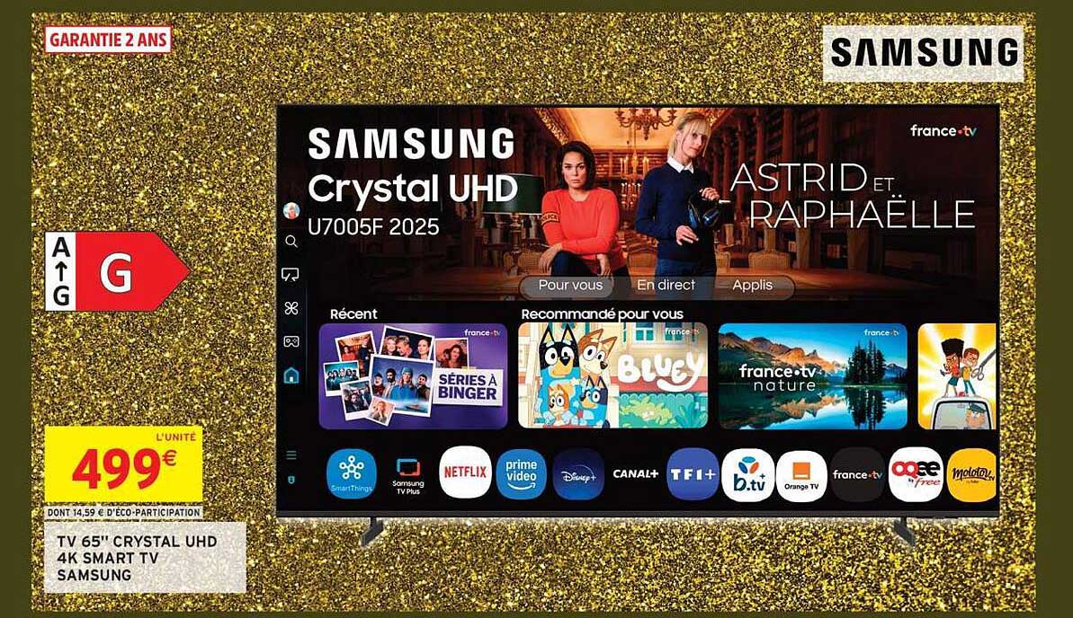 TV 65" CRYSTAL UHD 4K SMART TV SAMSUNG