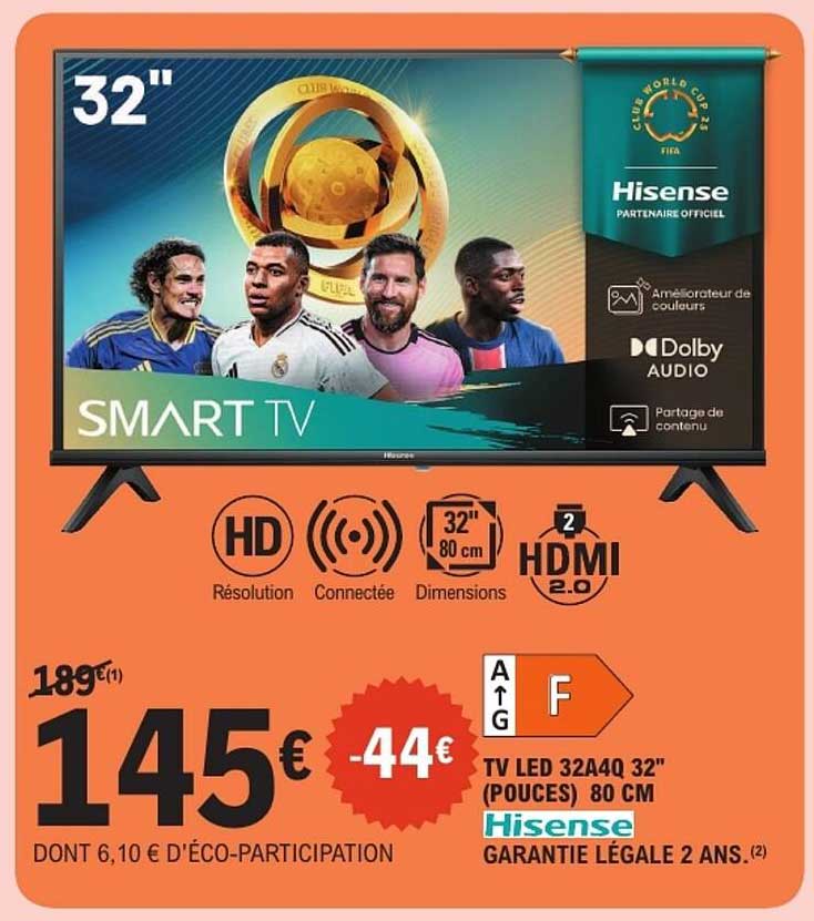 TV LED 32A4Q 32" (POUCES) 80 CM Hisense