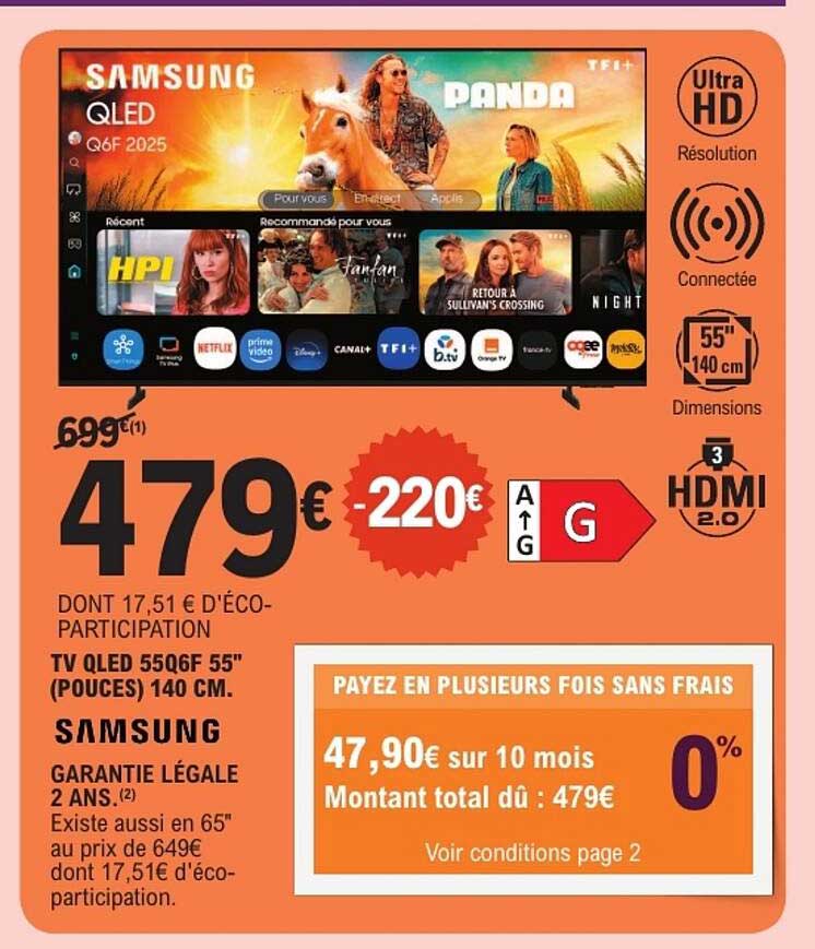 TV QLED 55Q6F 55” 140 CM