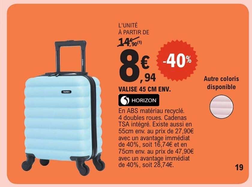VALISE 45 CM ENV.