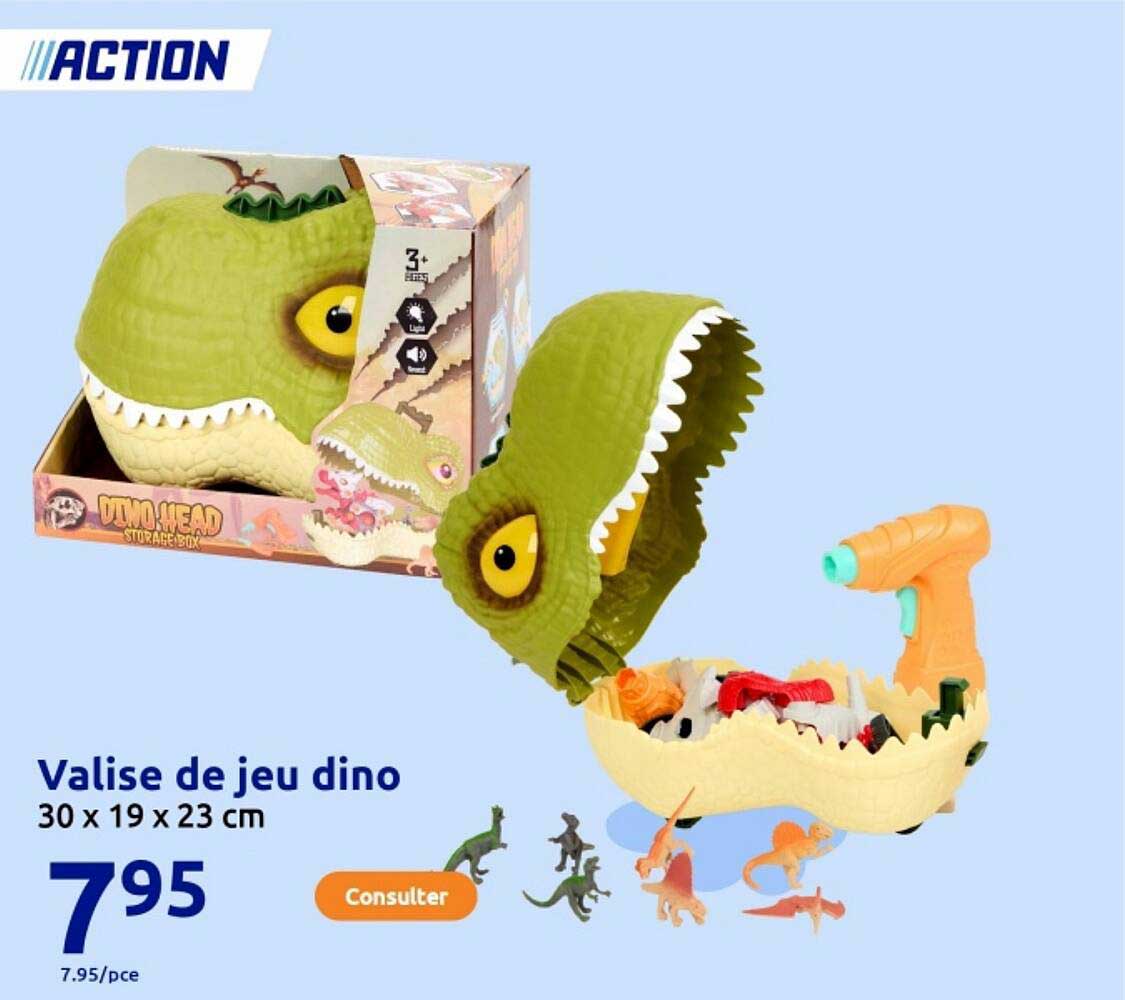 Valise de jeu dino