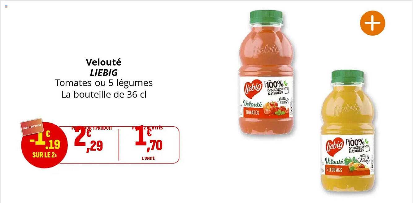 Velouté LIEBIG Tomates ou 5 légumes
