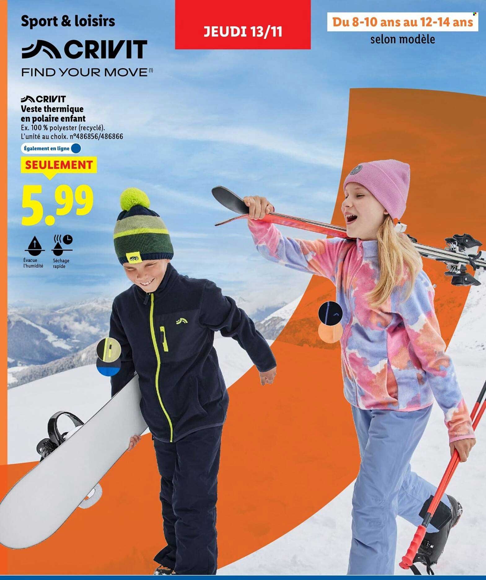 Veste thermique en polaire enfant