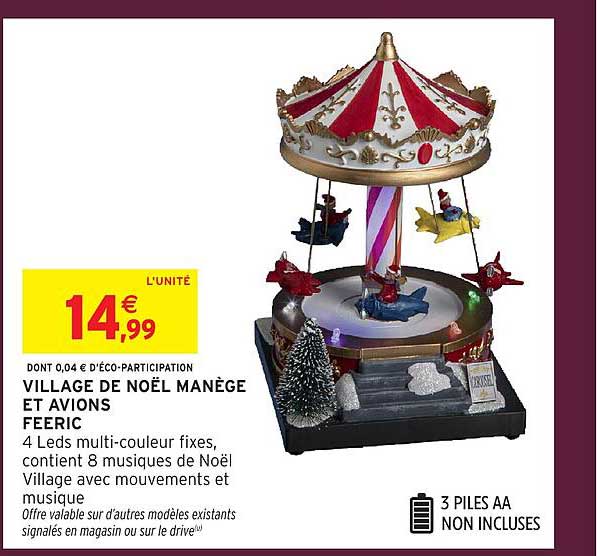 VILLAGE DE NOËL MANÈGE ET AVIONS FEÉRIC