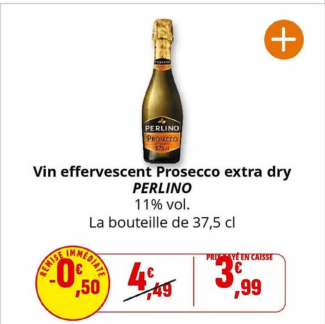 Vin effervescent Prosecco extra dry PERLINO