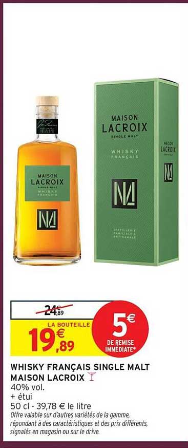 WHISKY FRANÇAIS SINGLE MALT MAISON LACROIX