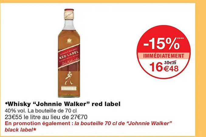 Whisky “Johnnie Walker” red label