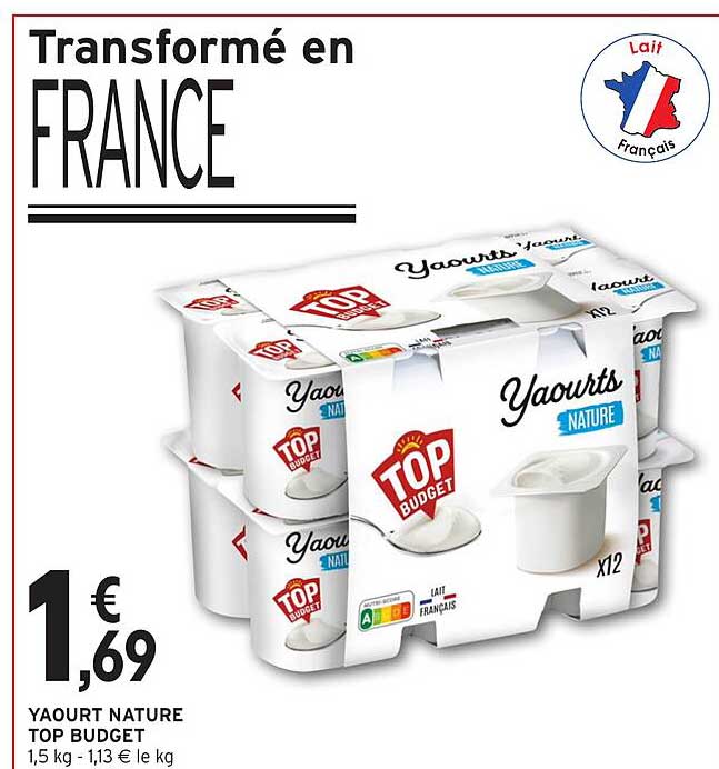 YAOURT NATURE TOP BUDGET