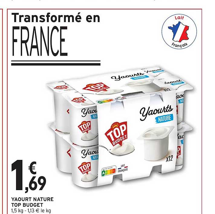 YAOURT NATURE TOP BUDGET